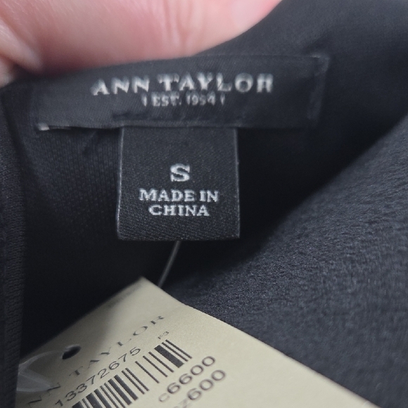 Ann Taylor Blue, Black and White Midi Wrap Dress - Picture 2 of 16